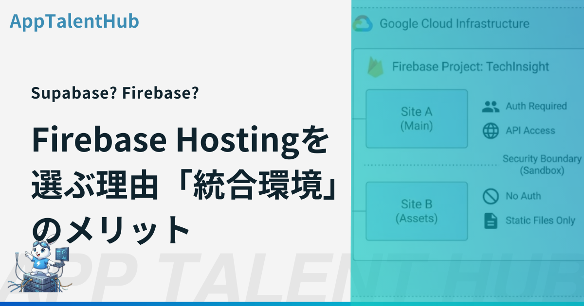 Firebase Hostingを選ぶ理由「統合環境」のメリット