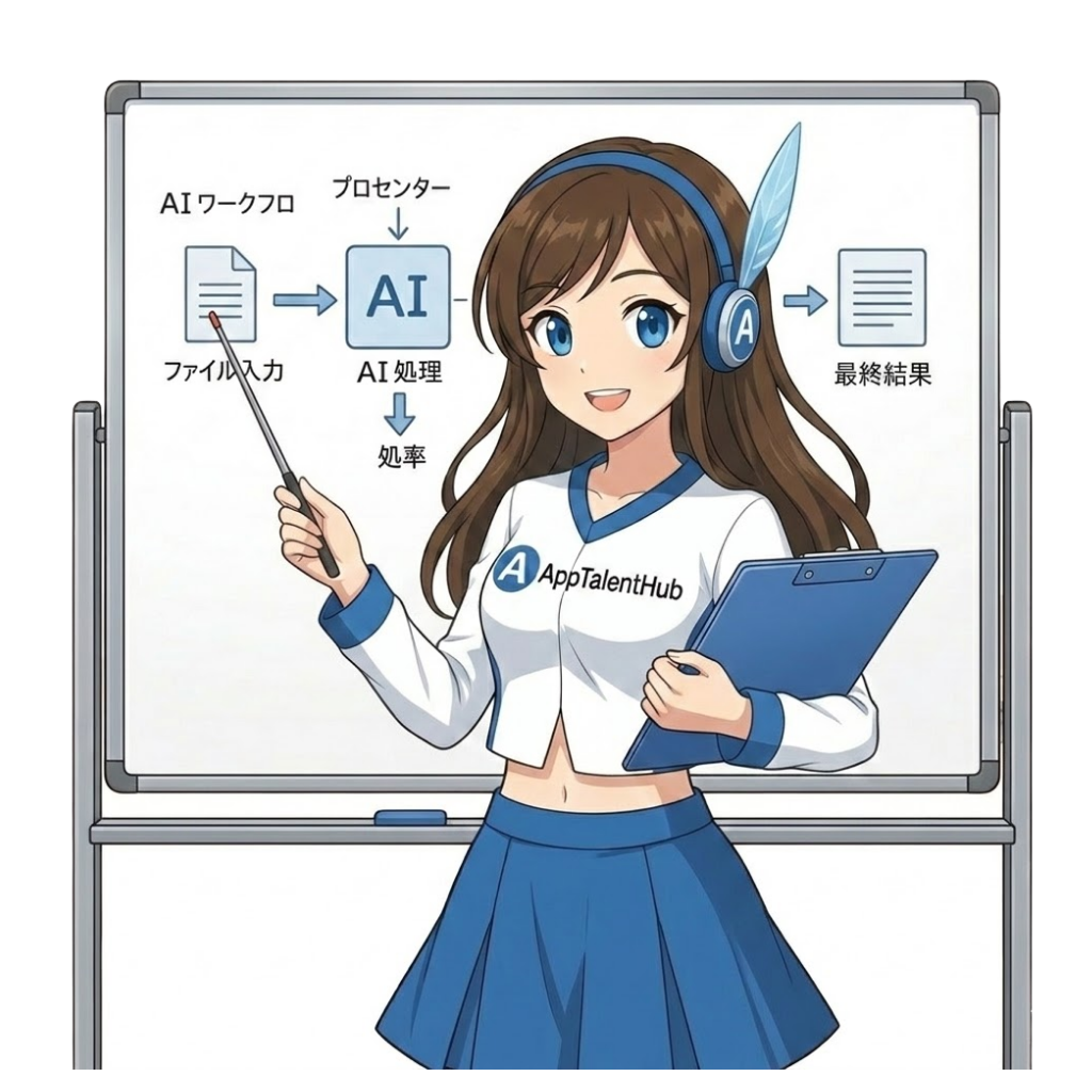 ミライちゃん - ホワイトボード説明