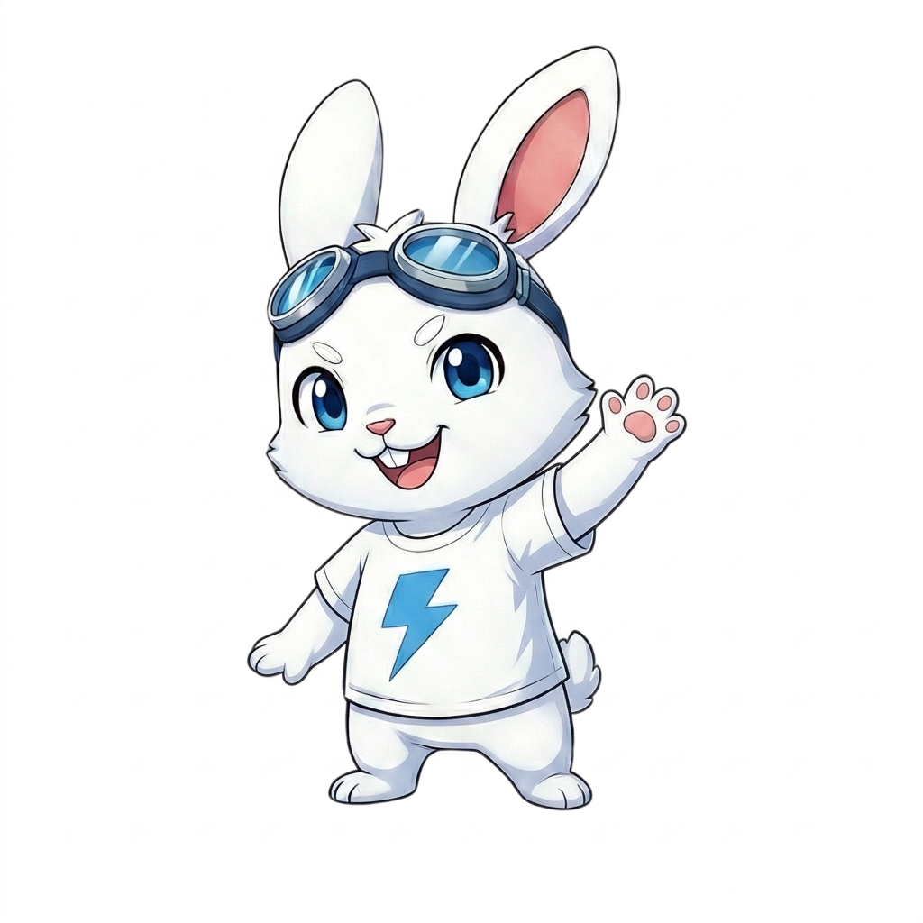 ラピットくん - 手を振る