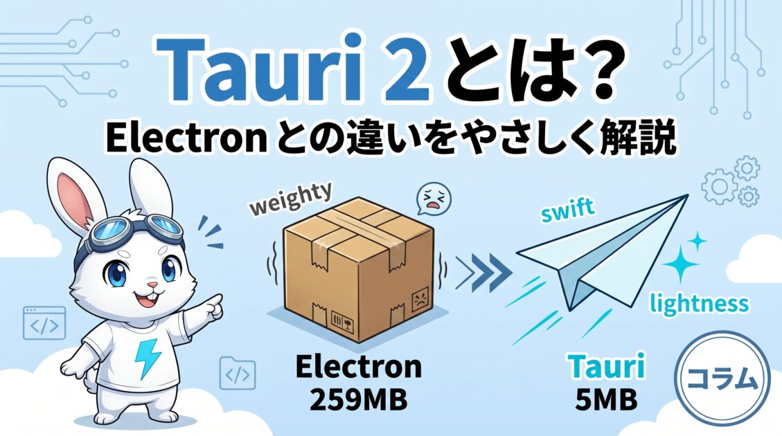 【初心者向け】Tauri 2 とは？Electron との違いをやさしく解説 — 次世代デスクトップアプリ開発フレームワーク入門