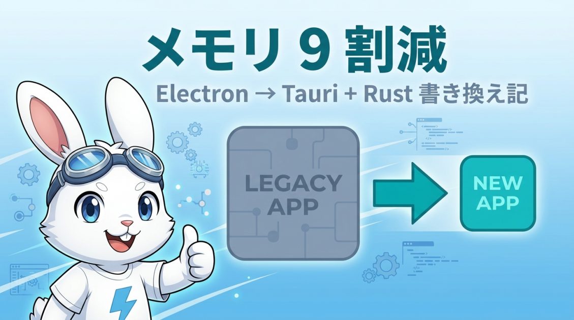 個人開発でも純正スペックを超えたリファクタリング ― メモリを9割削減した Electron → Tauri 2 + Rust への書き換え