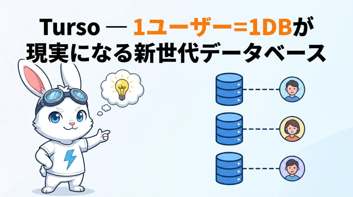 Turso – 1ユーザー=1DBが現実になる新世代データベース