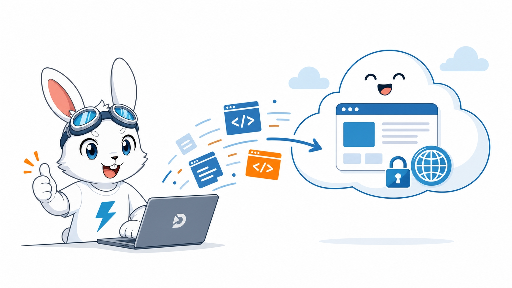 GitHubへのgit pushで、Cloudflare Pagesにサイトが自動公開されSSLも独自ドメインも付くイメージ