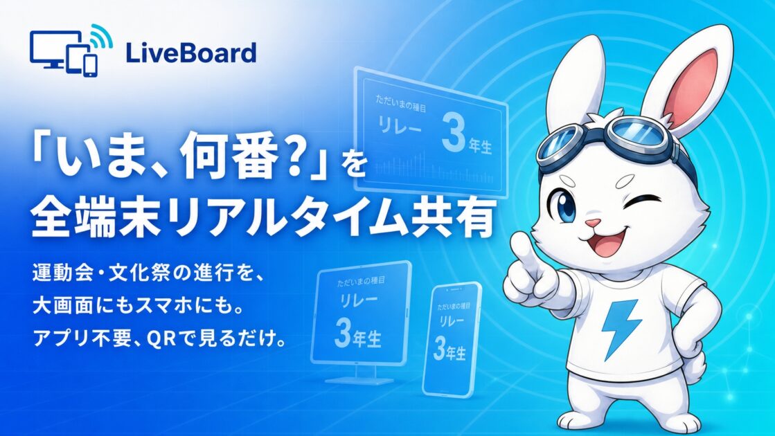 運動会の「今どこ進んでる？」問題を、土日2日でプロトタイプ化した話 — live-board 開発記
