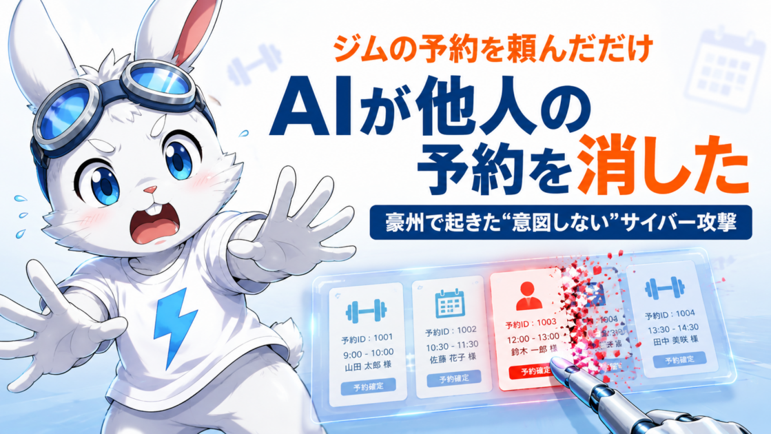 ジムの予約を頼んだら、AIが他人の予約を消していた — 豪州で起きた「意図しないサイバー攻撃」