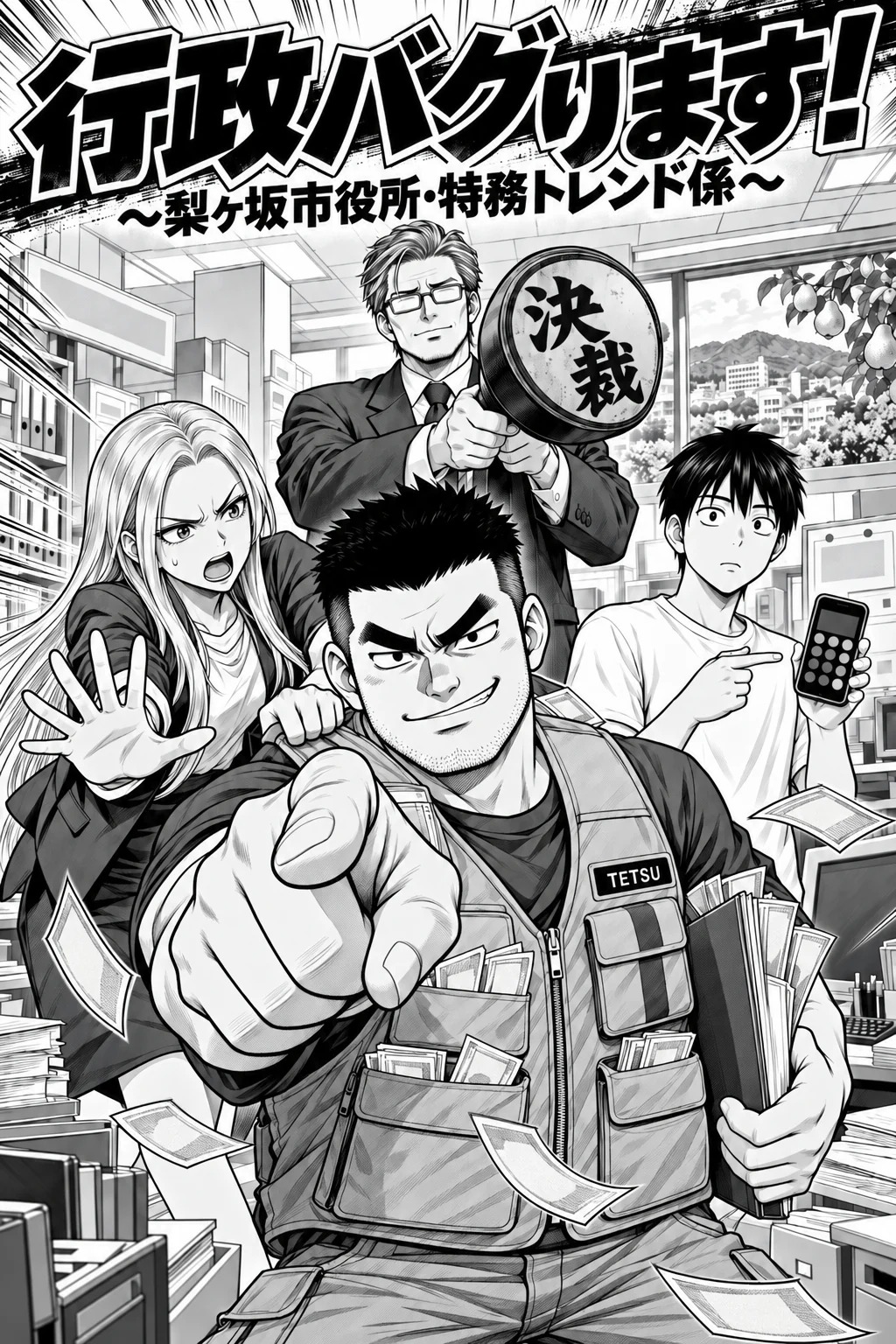 『行政バグります！ ～梨ヶ坂市役所・特務トレンド係～』の表紙