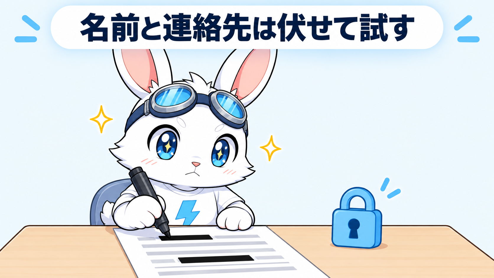 最初は、名前や連絡先を伏せた文面で試します