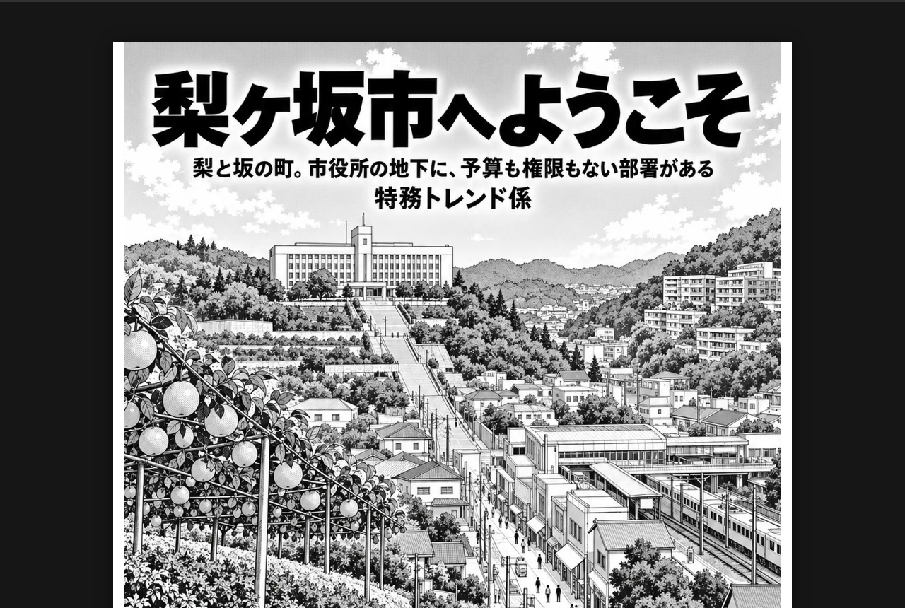Webリーダーの読む画面。上下のバーが隠れ、ページが画面の幅いっぱいに表示されている